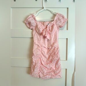 Princess Polly Pink Mini Floral Dress - size: 0 (UK: 4)